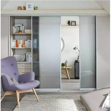 Magnetic automatic sliding door with glass