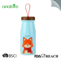 Steel Water Bottle Silicone Handle Lid For Kids