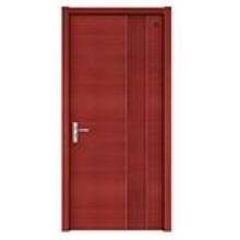 Porte en bois composite couleur cerisier rouge