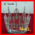 Grande tiara pageant alto, coroa de beleza rhinestone pageant, tamanhos disponíveis