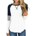 Women's Print Color Block Tunic Tops