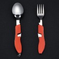 Outdoor Foldable Camping Utensil Set Stainless Steel Multi-function Hiking Camping Pocket Cutlery Cookware With Fork Spoon Knife