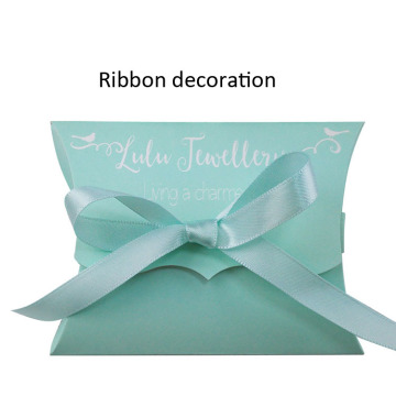 Custom Kraft Paper Pillow Bag with Bow Ribbon