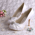 Platform Red Wedding Shoes with Charms