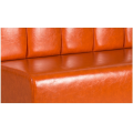 Classic Leather Wood Nightclub Restaurant Seating Booth Sofa