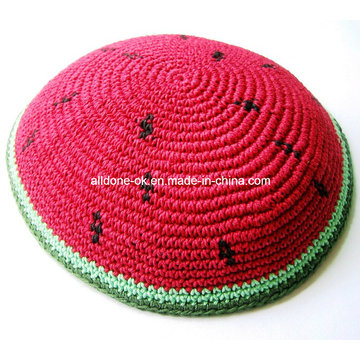 Judaica Jüdische Kippa Kippot Kippah Kipa Gebetsmütze, DMC Thread Knitted Kippah