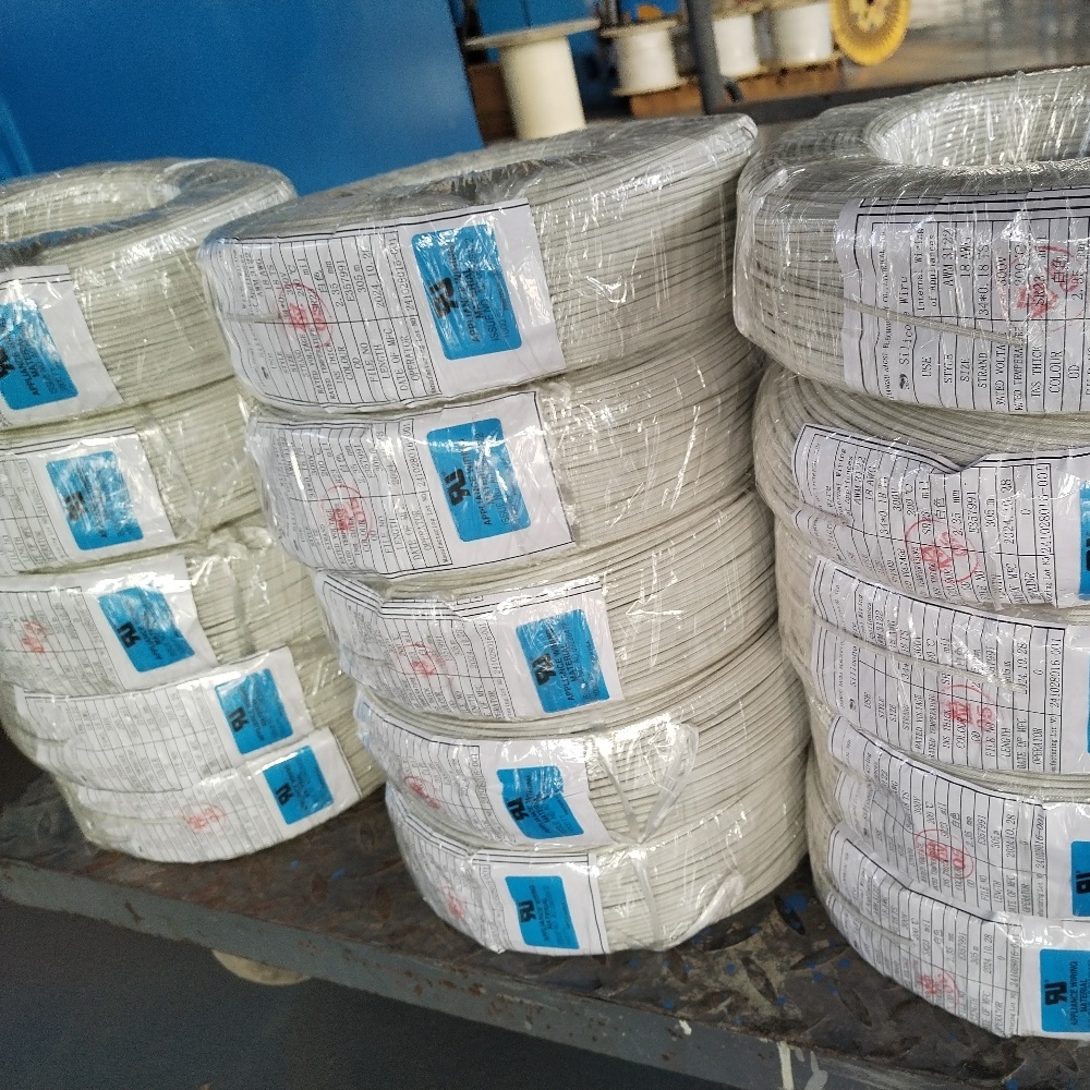 Silicone braid wire UL3122 18# WHITE Silicone braid wire UL3122 18# WHITE