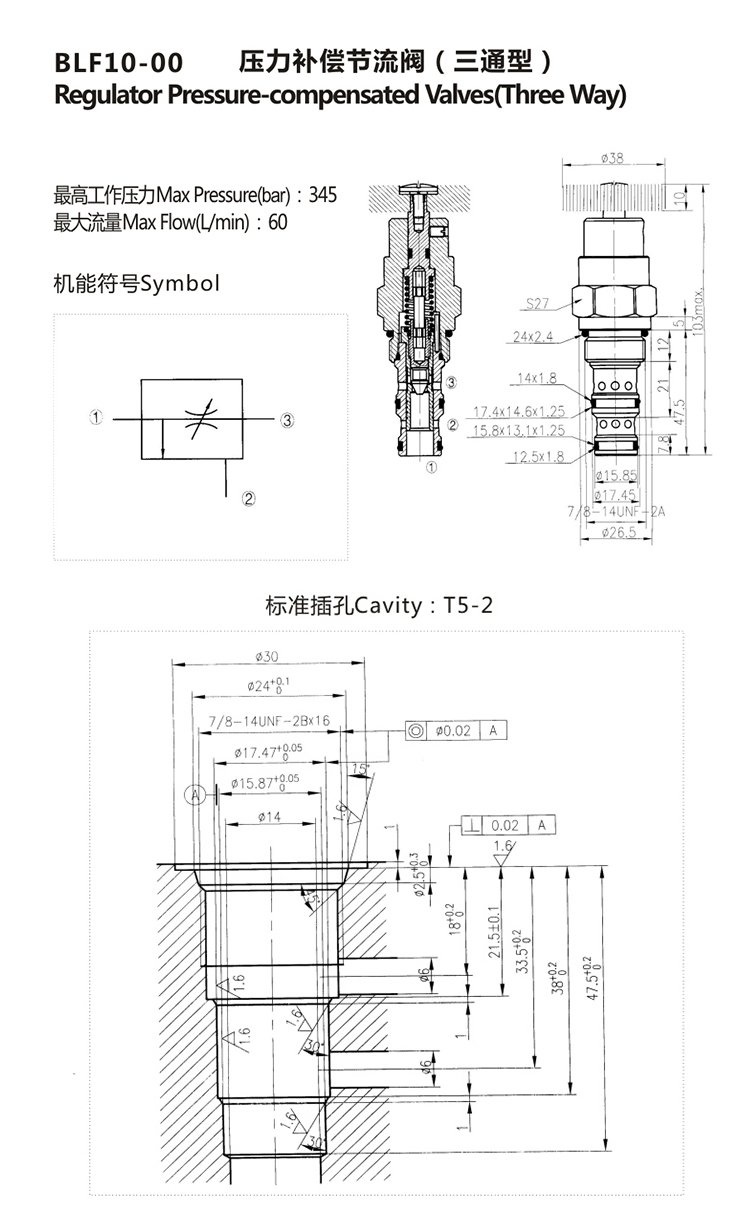 Hydraulic Pressure Compensated Flow Control Valve