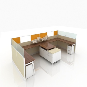 Office desk cubicle L shape workstation