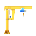 CE Approved Electric Floor Mounted Slewing Jib Crane