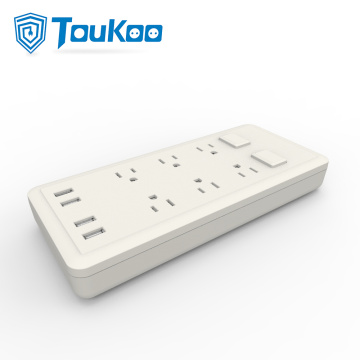 US 6 outlet power strip with USB socket