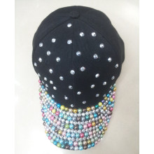 Custom quality handmade rhinestone baseball cap hat