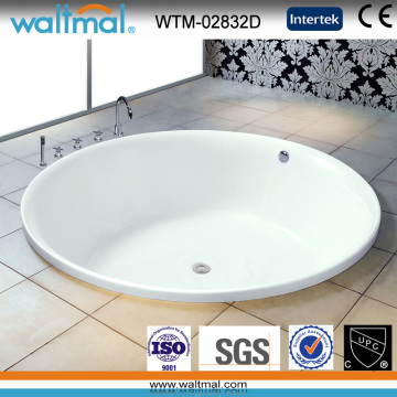 Große runde hochwertige Einfache Drop-in Badewanne (WTM-02832D)