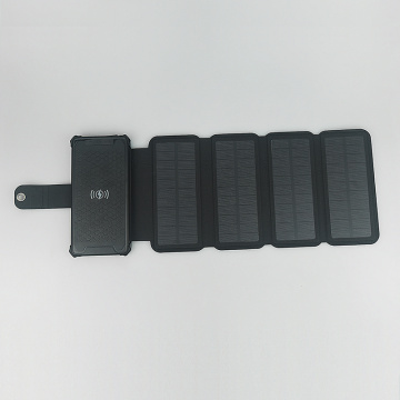 Portable solar charger foldable panel power bank wireless