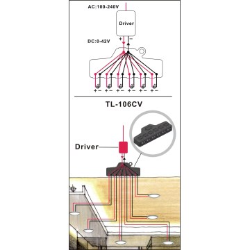 3 Wege Parallelverbindung LED-Anschluss