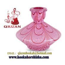 Vaso de cachimbo de água-de-rosa médio Shisha vidro modelado Hookah garrafa
