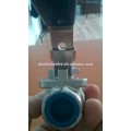 DN15 Good Quality Heavy Type R-PTFE Stainless Steel /Cast Steel Double Thread Float 2-PC Ball Valve Locking Lever Available