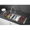 Stainless Steel Drainboard Double Bowl Kitchen Sink