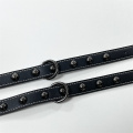 Stylish black pet collar leash