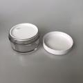 100ml clear PET jar with white lid