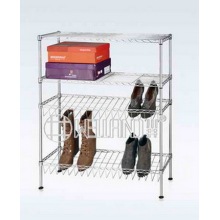 Modern 4 Tier DIY Adjustable Chrome Steel Shoe Shelf Holder Factory