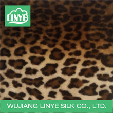 Tecido de estofamento de impressão leopardo, tapete de faux-pele, capa de almofada de pele falsa