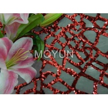 POLY MESH WITH 5MM SEQUIN EMBD 50/52"