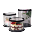 Food Grade Round Plastic Transparent Birthday Cake Box