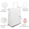 White Bulk Kraft Paper Bag with Handles