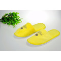 Yellow Cotton Velour Slipper Offset Printing Slipper