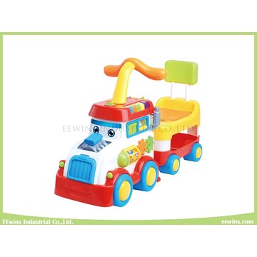 Juguetes musicales electrónicos Happy Car Head Baby Walker con asiento (ride-on o push forward)