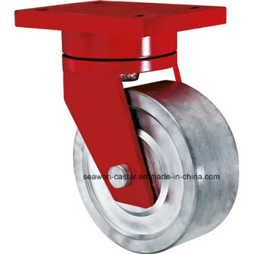 Serie Super Extra Heavy Duty Caster - Rueda de acero forjado / Centro de hierro fundido