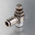 Air Flow Control Valve laiton Nickel plaqué Push dans les raccords