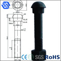 Grade 12.9 High Carbon Steel Black Plated Wheel Bolts and Nuts