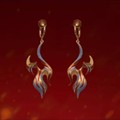 "Dancing Fire" Designed Earrings Applied