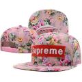 Wholesale high quality fashion design adjustable flat brim Supreme cap hat