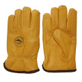 Kuh Korn Leder Sicherheit Hand Fahrer Handschuhe Winter Warm Gardon Handschuhe mit Full Futter