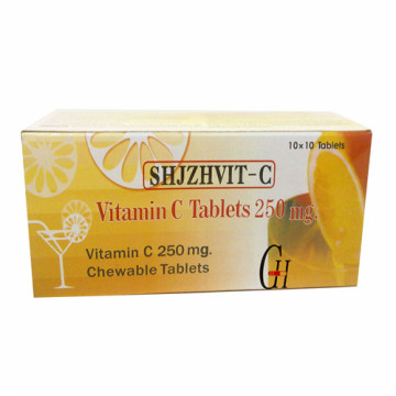 Comprimés à base de vitamine C BP 250mg