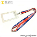 Diseño personalizado de bolsillo personalizado trenzado cuello lanyards