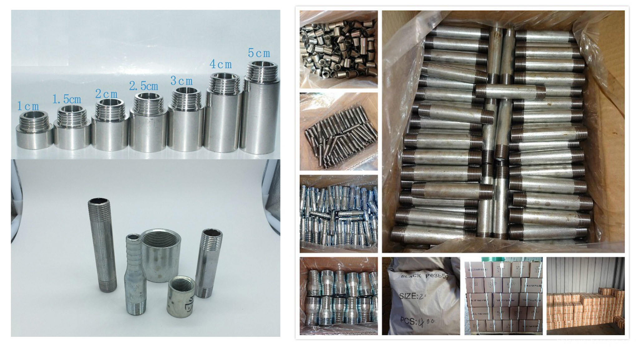 nipple for malleable iron pipe fittings