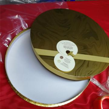 Golden Paper Card Round Tube Chocolate Gift Box