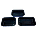 Black food grade plastic Sushi Box Container Tray