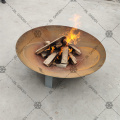 Corten Steel and Water Bowl BBQ Fire Pit