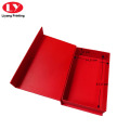 Red Fancy Texture Pappe Magnetic Juwelry Box Verpackung