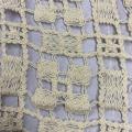 Square Grid Cotton Nylon Yarn Guipure Embroidery Fabric