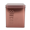 Metal Square Bin Container Home Tin Canister Set