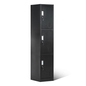 3 Door Box Lockers Black for formal offices