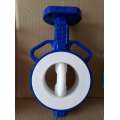 Two Shaft Butterfly Valve with PTFE Lined Disc