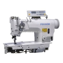 Computer-controlled Direct Drive Fixed Needle Bar Double Needle Lockstitch Sewing Machine