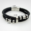 Klassische Double-Layer-handgearbeiteter gewebte Mann Armbänder Fashion neue Magnet Verschluss gut Stahl Armband